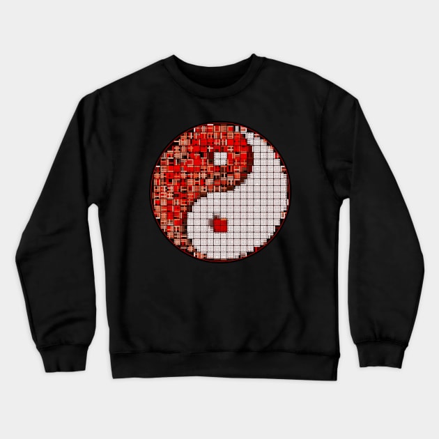 Waffle Ying Yang Crewneck Sweatshirt by crunchysqueak